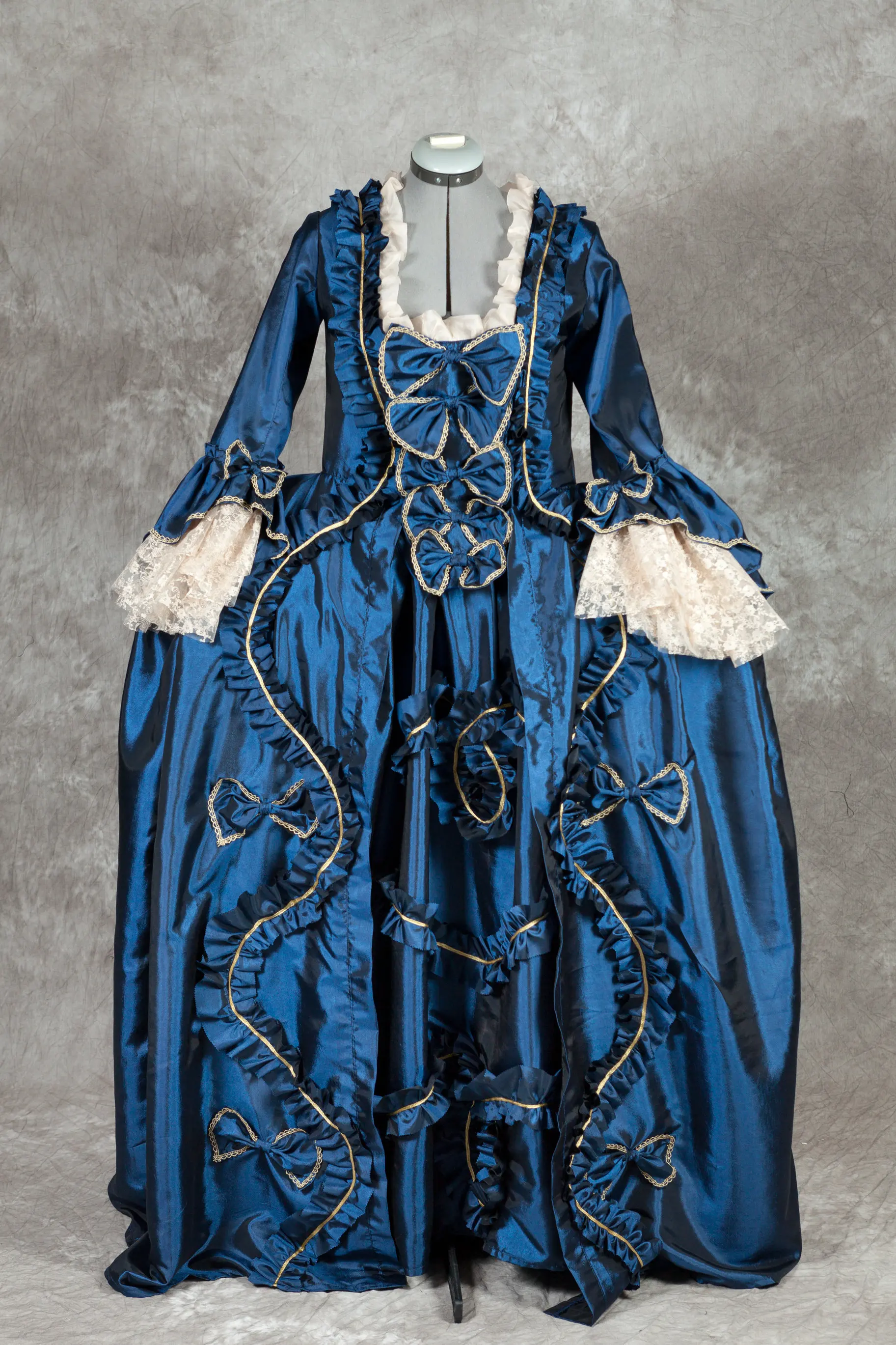 

Платье А-франкиз 18-го века, платье Рококо, платье, синее платье