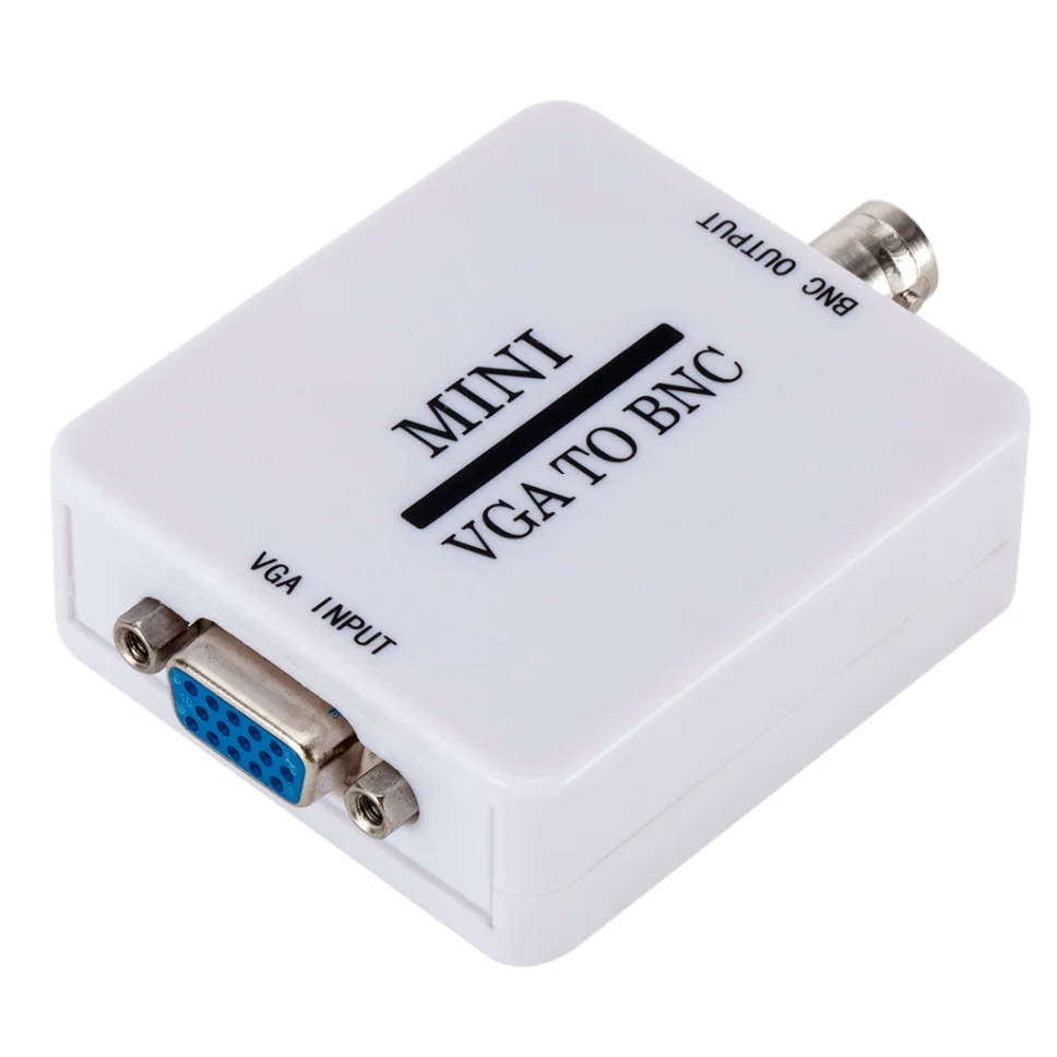 Vga Cable Adapter Grwibeou VGA to BNC Video Converter Box Composite Mini HD VGA to BNC Adapter Convertor Digital Switcher Box For HDTV Monitor