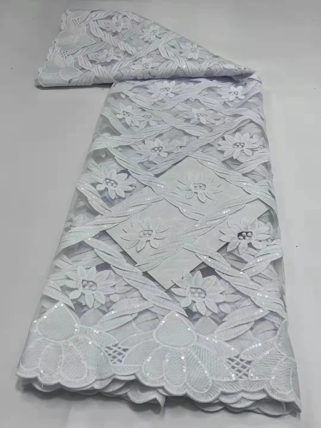 

Лидер продаж 2024, кружевная ткань, Африканское нигерийское Сетчатое кружево с блестками, французское Тюлевое Сетчатое кружево для женщин, ткань с блестками, кружево 5 ярдов