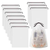 5/10PCS Portable Shoe Storage Drawstring Storage Bag for Sundries Travel Makeup Bag Waterproof Transparent Plastic Storage Bag 1