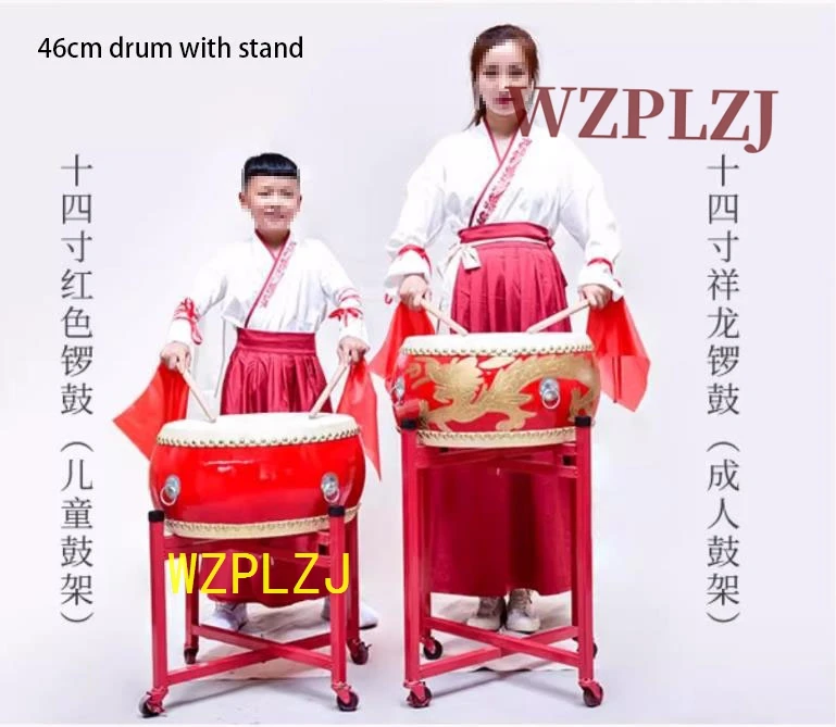 15.7inch 40cm Children Red Drum Dragon 40cm 45cm Chinese Percussion Lion Dance Dragon Musical Game Instruments