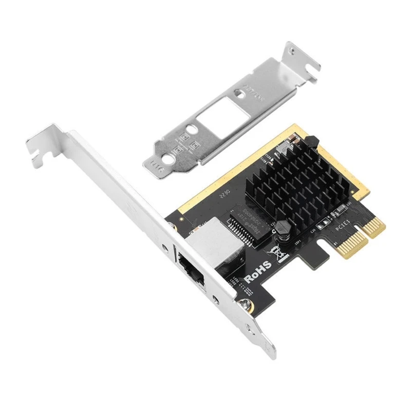 

PCIE Gaming Card 2500Mbps Gigabit Network Adapter PCIe1X to 2.5G RJ45 LAN Card 10/100 / 1000Mbps with RTL8125B