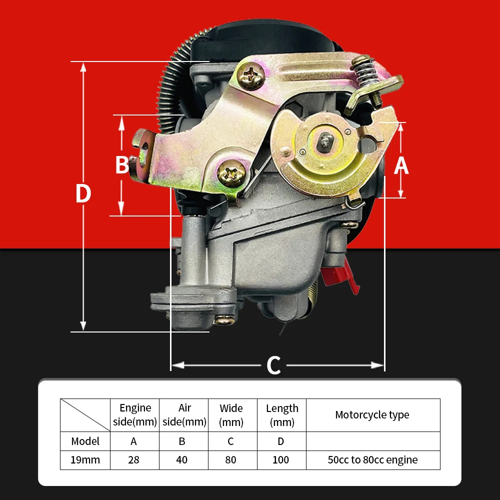 50cc Engine PD24J 24mm Carburetor For GY6 150cc ATV Scooter 157QMJ