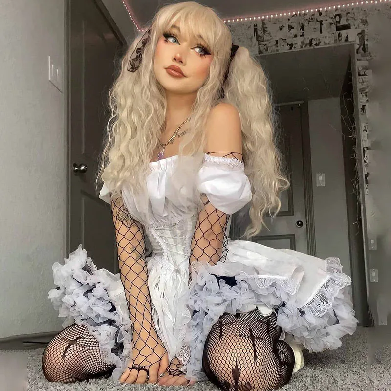 Goth Dark Lolita Gothic Aesthetic Bandage Corset Dresses Grunge