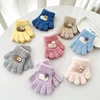 1-3Y Children Gloves Autumn Winter Warm Thicken Boys Girls Baby Riding Mittens Cute Cartoon Kid Kindergarten Five Fingers Mitten 1