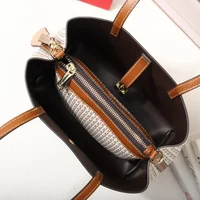 CH Premium Versatile Leather Crossbody Bag Ladies Large Capacity Daily Commuter Tote Bag Letter Print Design Ladies Fashion - Image 5