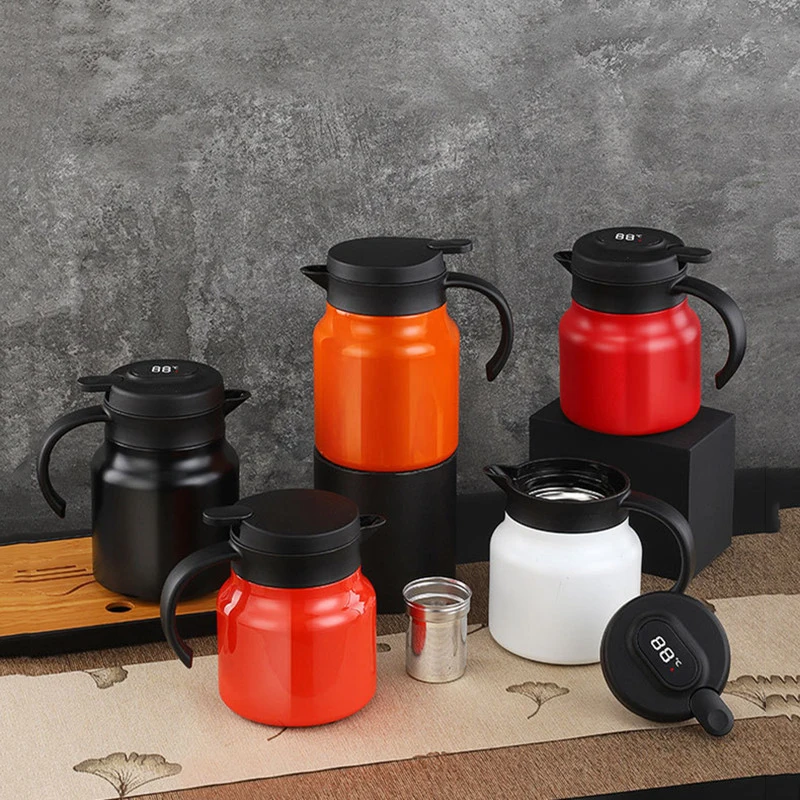New Thermal Coffee Carafe 1000ML Large Capacity Insulated Water Pitcher 316 Stainless  Steel Tea Pot with Detachable Tea Strainer - AliExpress