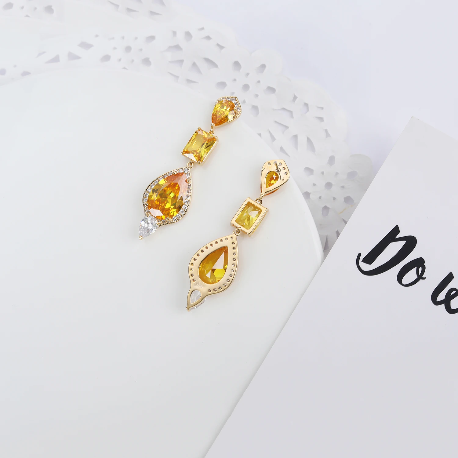 Pretty Cubic Zircon Drop Earrings for Wedding,Dangle Bridal Earring for, Women Girl Gatherings Jewelry Accessories CE11681