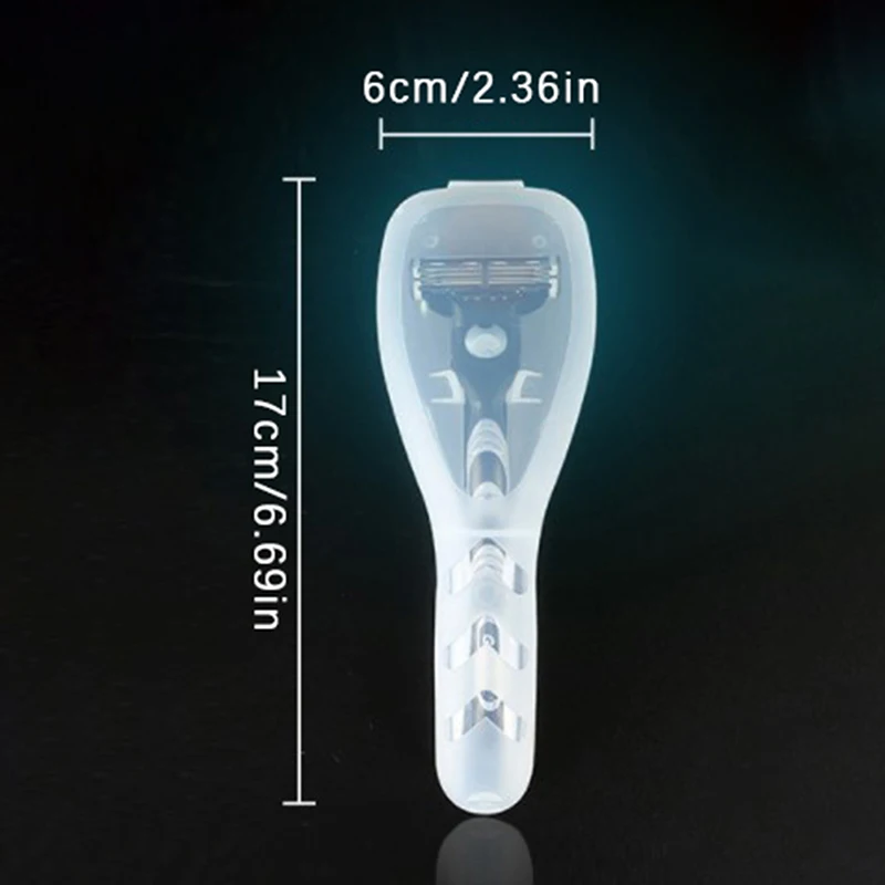 남성용 투명 플라스틱 거치대 면도기 보관함, 휴대용 여행용 면도기 케이스, 고품질 면도 상자 용기