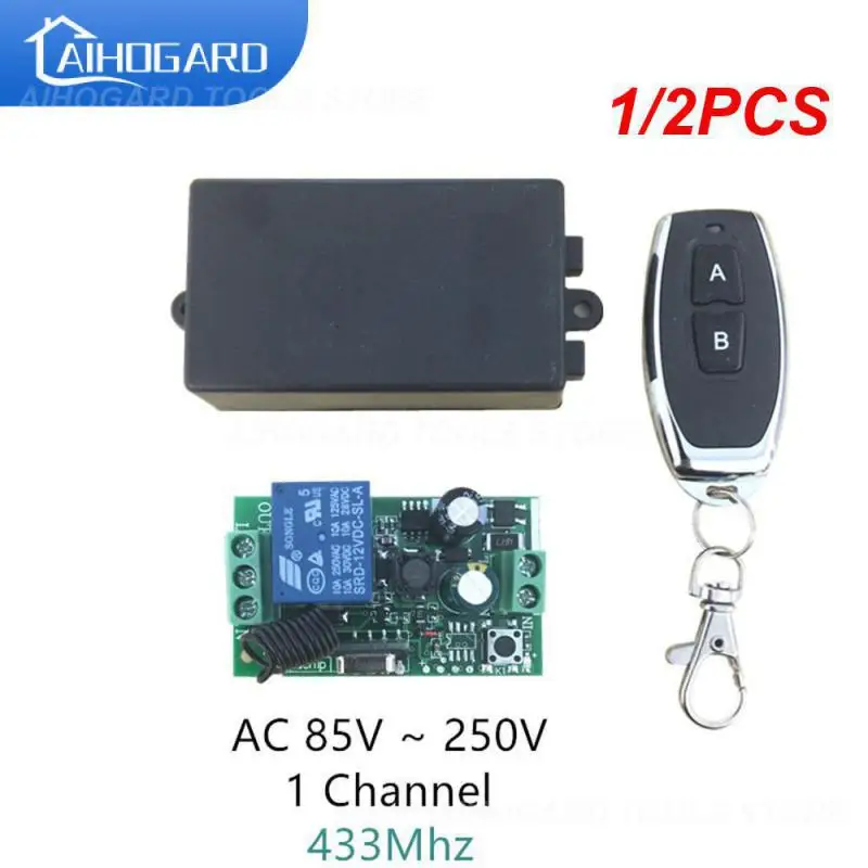 

1/2PCS Tiktango 433Mhz Universal Wireless Remote Control Switch 110V 220V 1CH RF Relay Receiver Module + 4chanel Transmitter