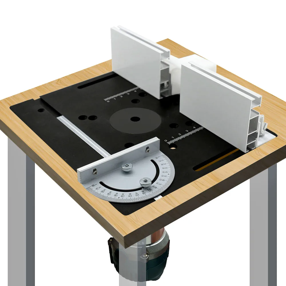 Défonceuse en aluminium - Plaque d'insertion de table - Pour le travail du  bois, défonceuse - Plaques d