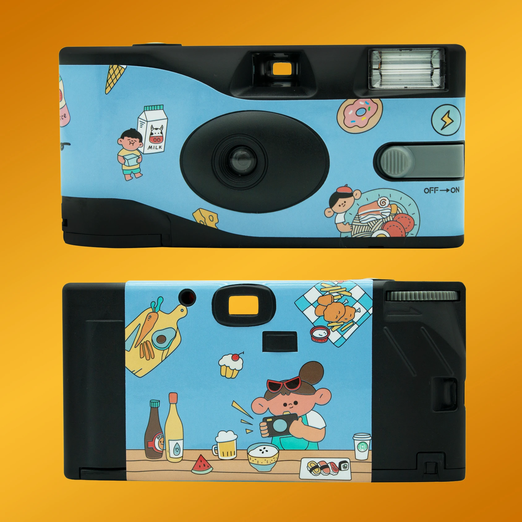 2024 New Single Use One Time Disposable Film Camera with Flash 27 Exposure Photos 31mm F11 30mm F9 ISO400 FYE Retro Camera