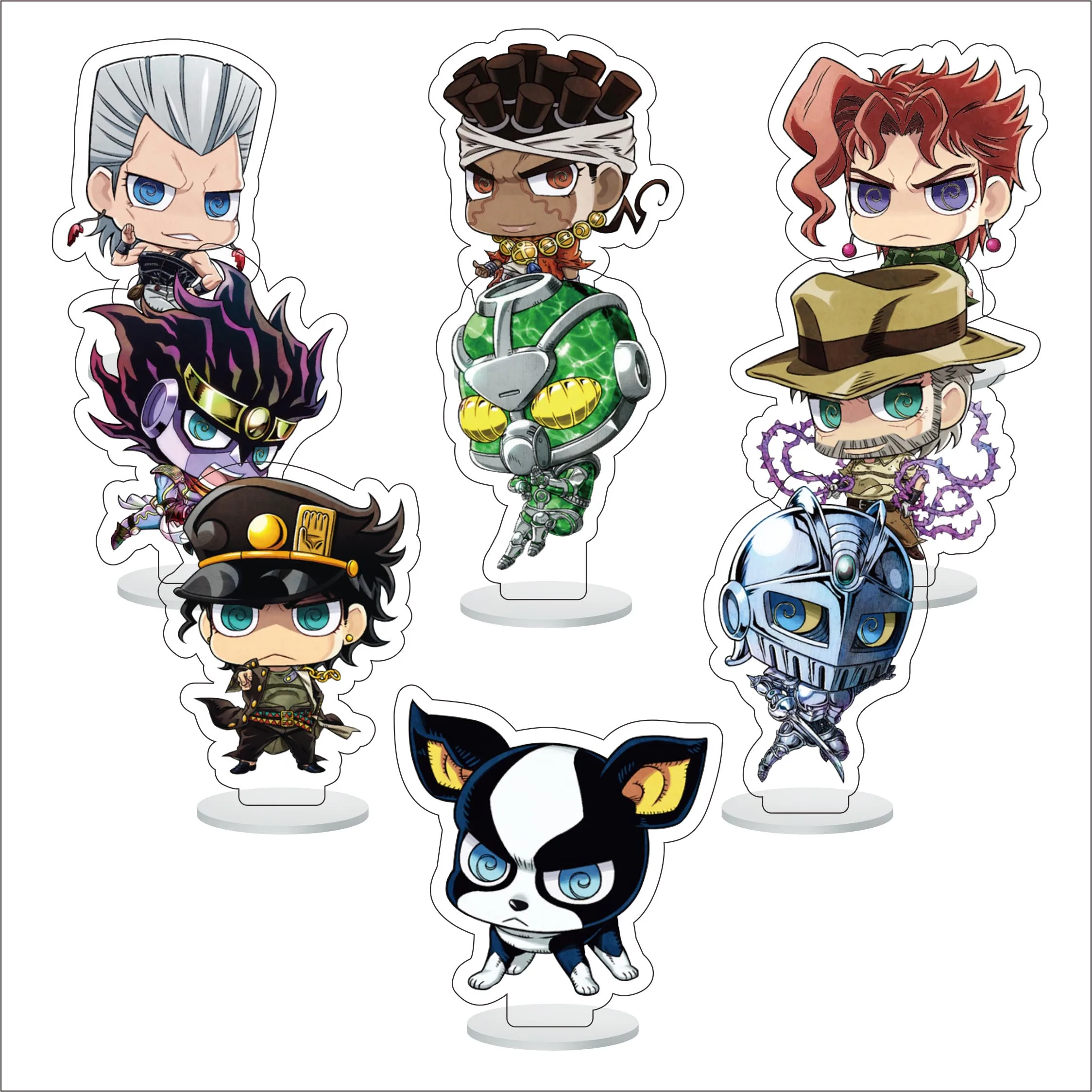 Anime JoJo's Bizarre Adventure Acrylic Stand Figure Model Plate KUJO JOTARO  Noriaki Kakyoin Desktop Decor Toy Student Cosplay