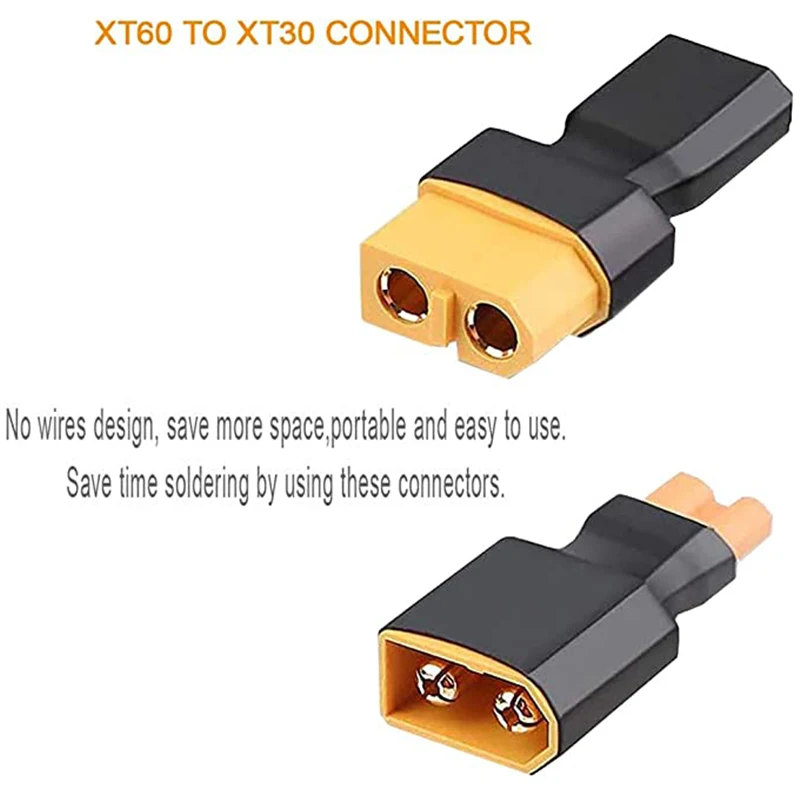 FPV 드론 RC Lipo NiMH 배터리 충전기 ESC에 대 한 XT60에 XT30 플러그 여성 남성 어댑터 변환기 (2pcs 남성 XT60에 여성 XT