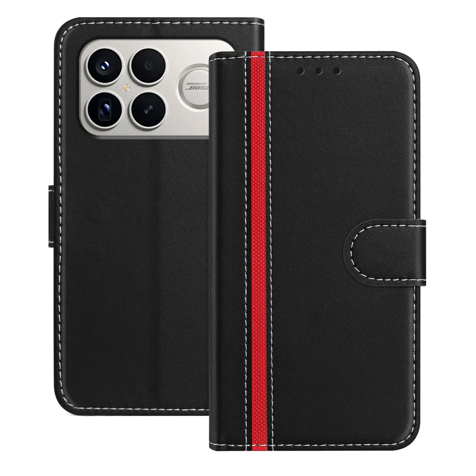 Ultra Luxury Leather Magnetic Flip Wallet Case - Premium Cover and