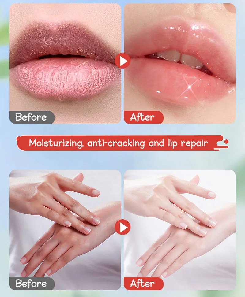 Strawberry Nourishing Hand Cream Lip Balm Skin Care Sets Moisturizing Plump lips Fruit lipstick lip plumper Lips Hands Skin Care