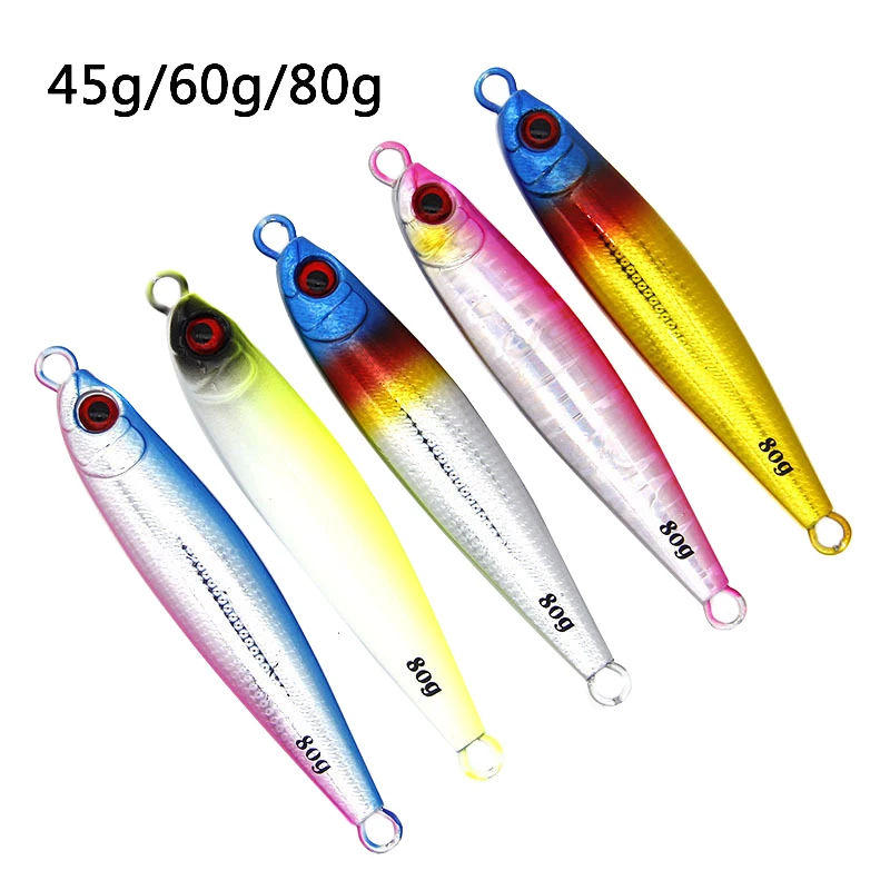 2023 Cast Metal Jig Esca Artificiale Slow Jig Shore Casting Jigging Spoon Saltwater Fishing Lure Slow Bee Jig Fishing Trackle