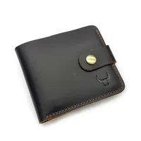 Customized Pure Leather Wallet for Men with Coin Pocket Best Personalised Designer Genuine Leather Mens Wallet with Coin Pocket 1