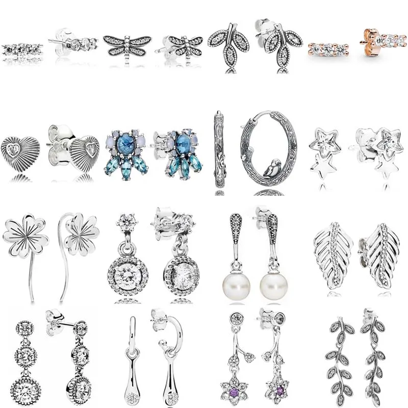 

Новые женские серебряные серьги-гвоздики с четырьмя листьями