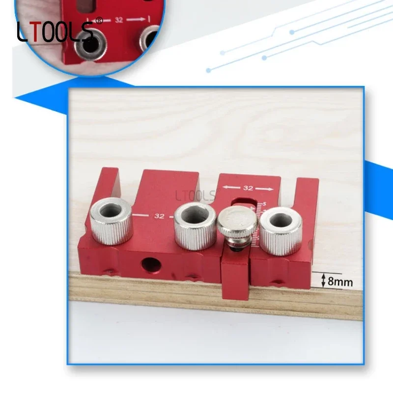 

New 3in1 Locator Auxiliary Plate Gripper Hole Position Punching Board Splicing Simplified Scale Wood Tenon Positioning Hand Tool