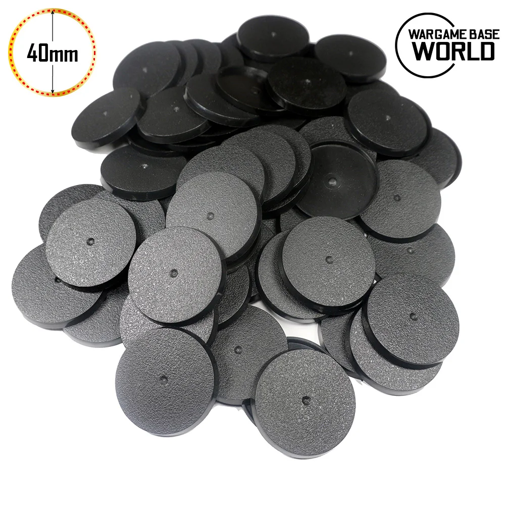 40mm Gaming Miniatures Plastic 40mm Round Bases for Wargames