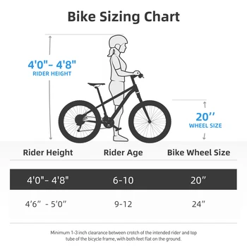 JOYSTAR 20 24 Inch Kids Bike for Boys Girls Ages 7-12 Years Mountain Bike for Kids with 1-Speed/7-Speed Drivetrain,Kids' Bicycle 6