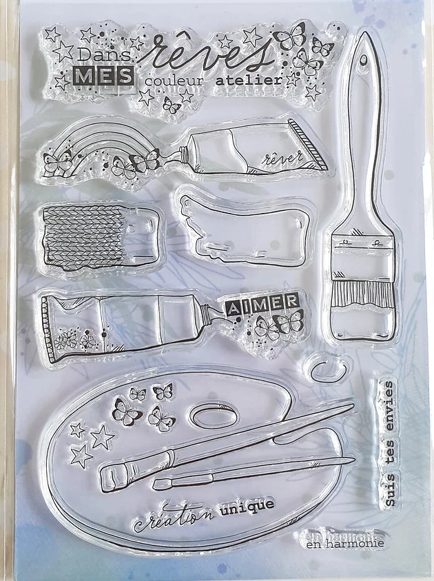 French Clear Stamp Mask Stencil Transparent Seal For DIY Scrapbooking/Card Making A5057 clear stamps clear rubber stamps