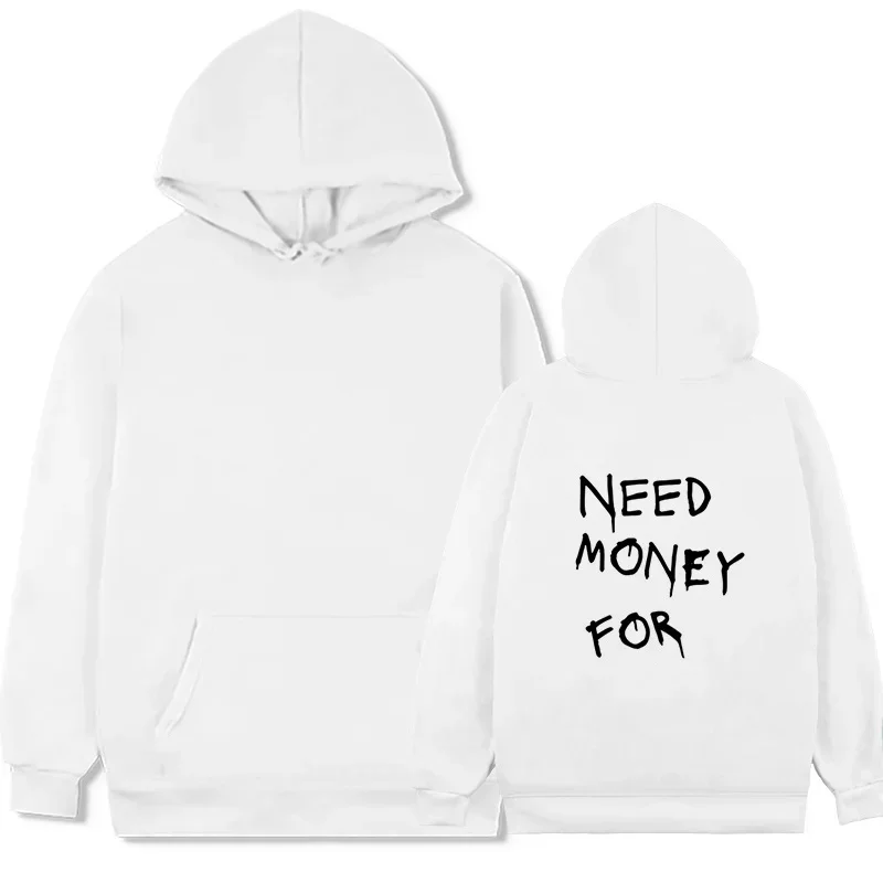 Fleece Warm Hoodies Men Pure Cotton Soft Comfortable Letters Print Y2k Clothes Hooded New in Hoodies Sweatshirts Customize