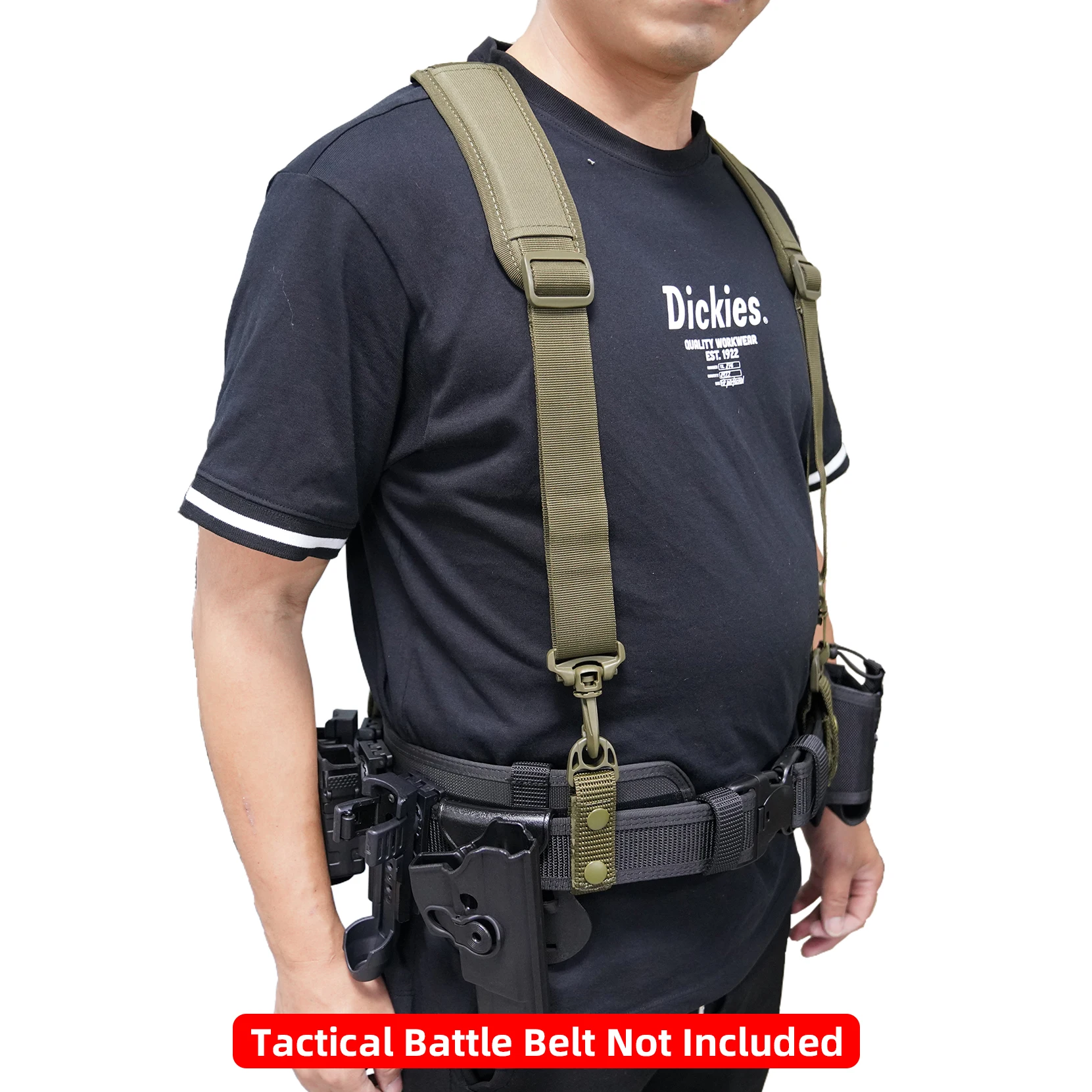 Tactical Suspenders Police Suspenders for Duty Belt with Durable
