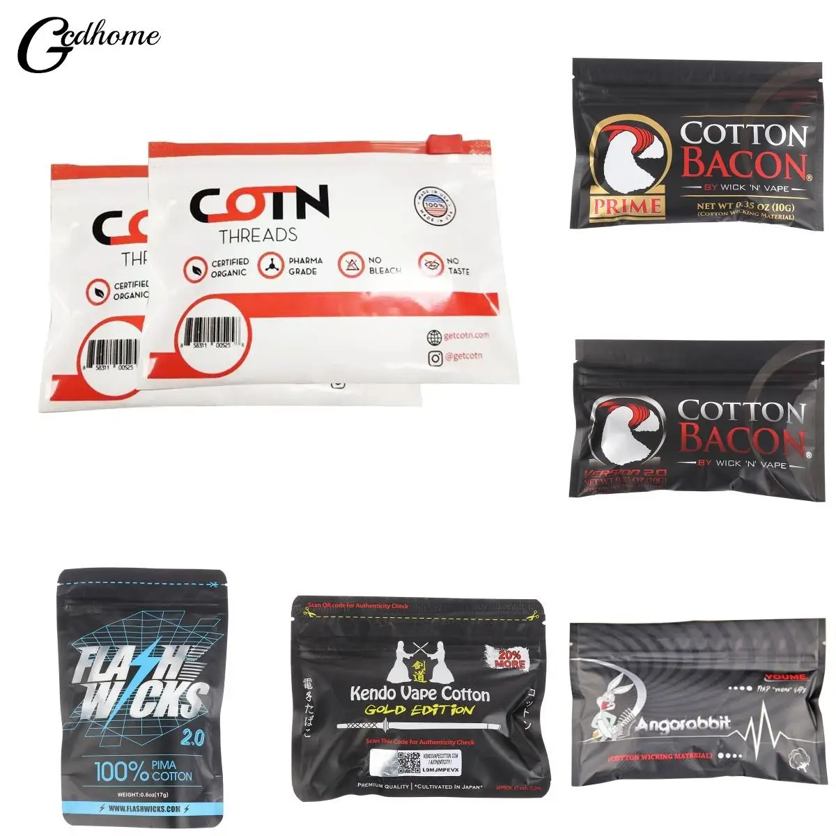 100 Cotton Bacon Electronic Cigarette Gold Version Fit For RDA RTA