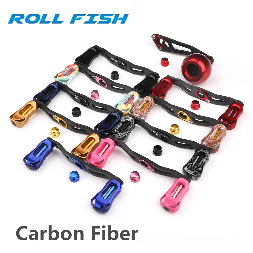 Manivelle de moulinet ROLLFISH carbone léger 19-29g - design ergonomique multicolore
