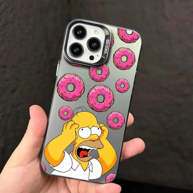The Simpsons Donut Silicone Phone Case - Vibrant Colorful Design