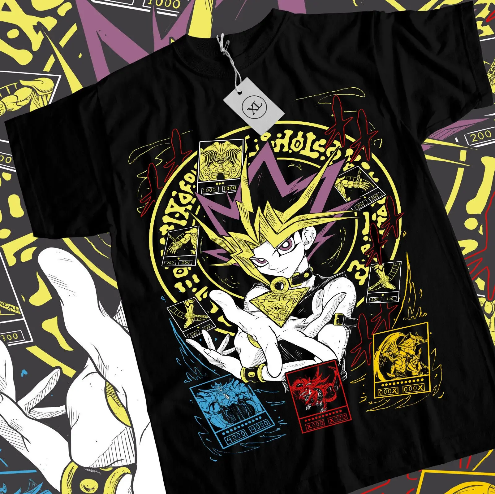 

Футболка Yu-Gi с рисунком Аниме Манга Девушка тройник 90-х мультфильм Yu-Gi-Oh черная рубашка все размеры