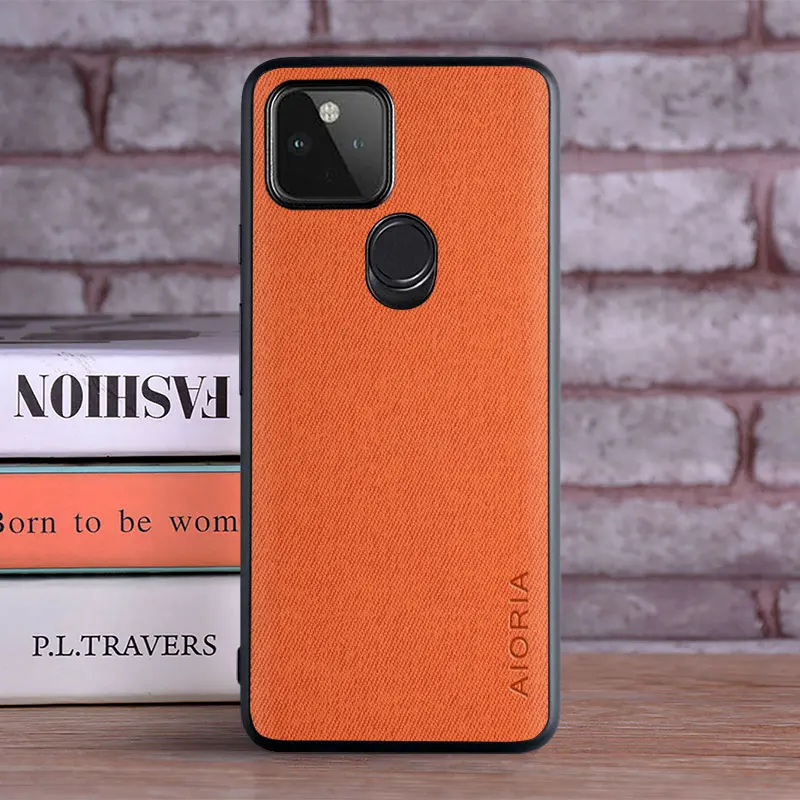 Luxury Textile Leather Skin Soft TPU Hard Case