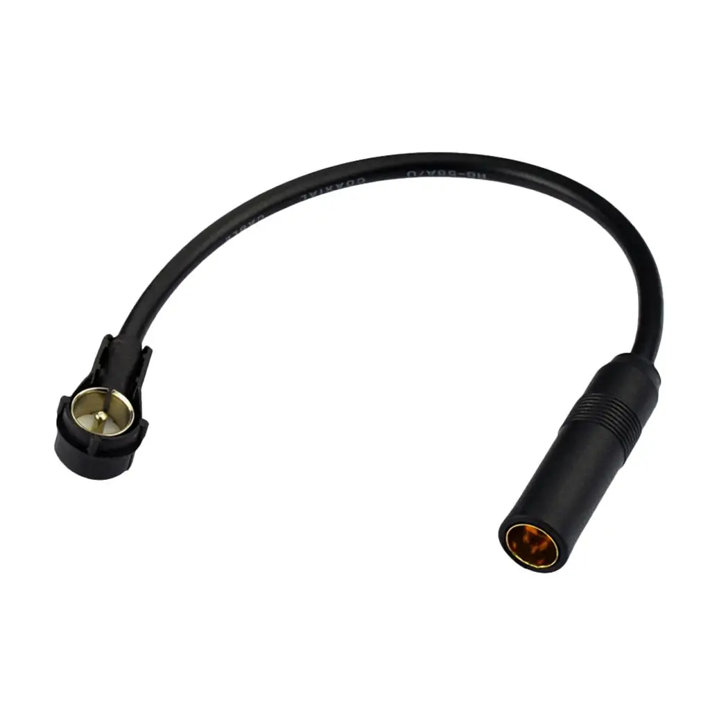 Car radio antenna coax adapter line 20cm DIN 41585 socket to ISO plug car radio antenna adapter