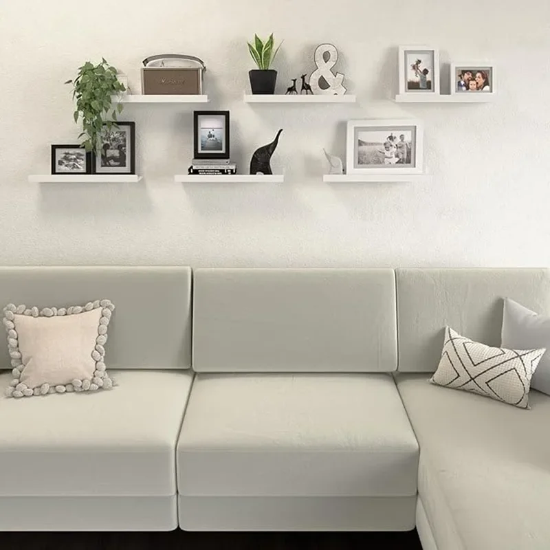 Modern Solid Wood Wall Shelf Display Unit