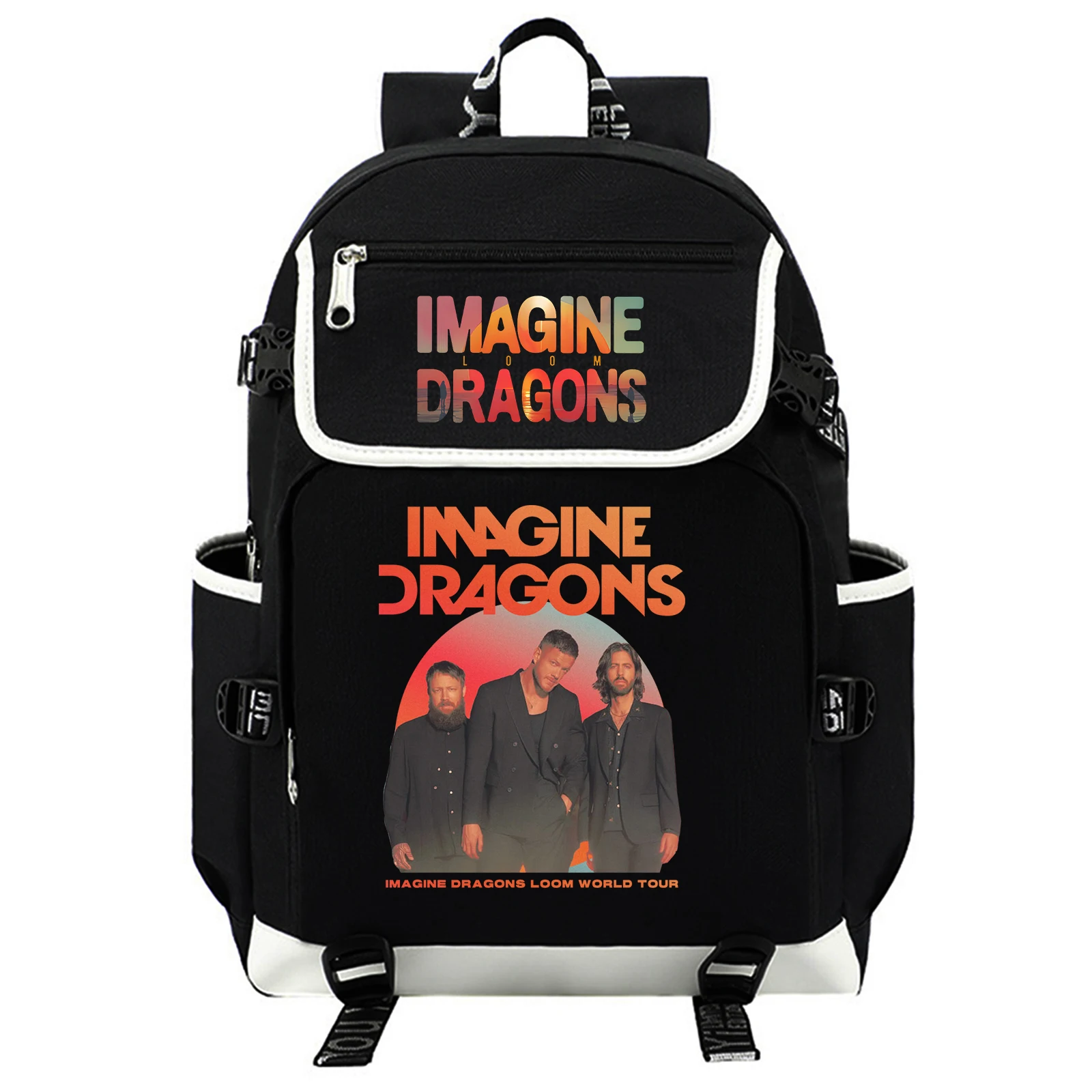Imagine Dragons Loom Tour 2025 소녀 소년 학생 십대 배낭 캐주얼 학교 가방 여행 Mochila
