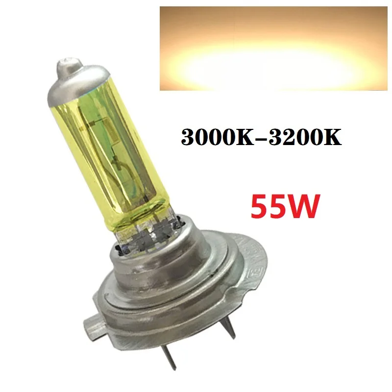 2-Pack 6000K Ultra-Bright White Halogen Headlight Bulbs - 12V Car Replacement Lamps