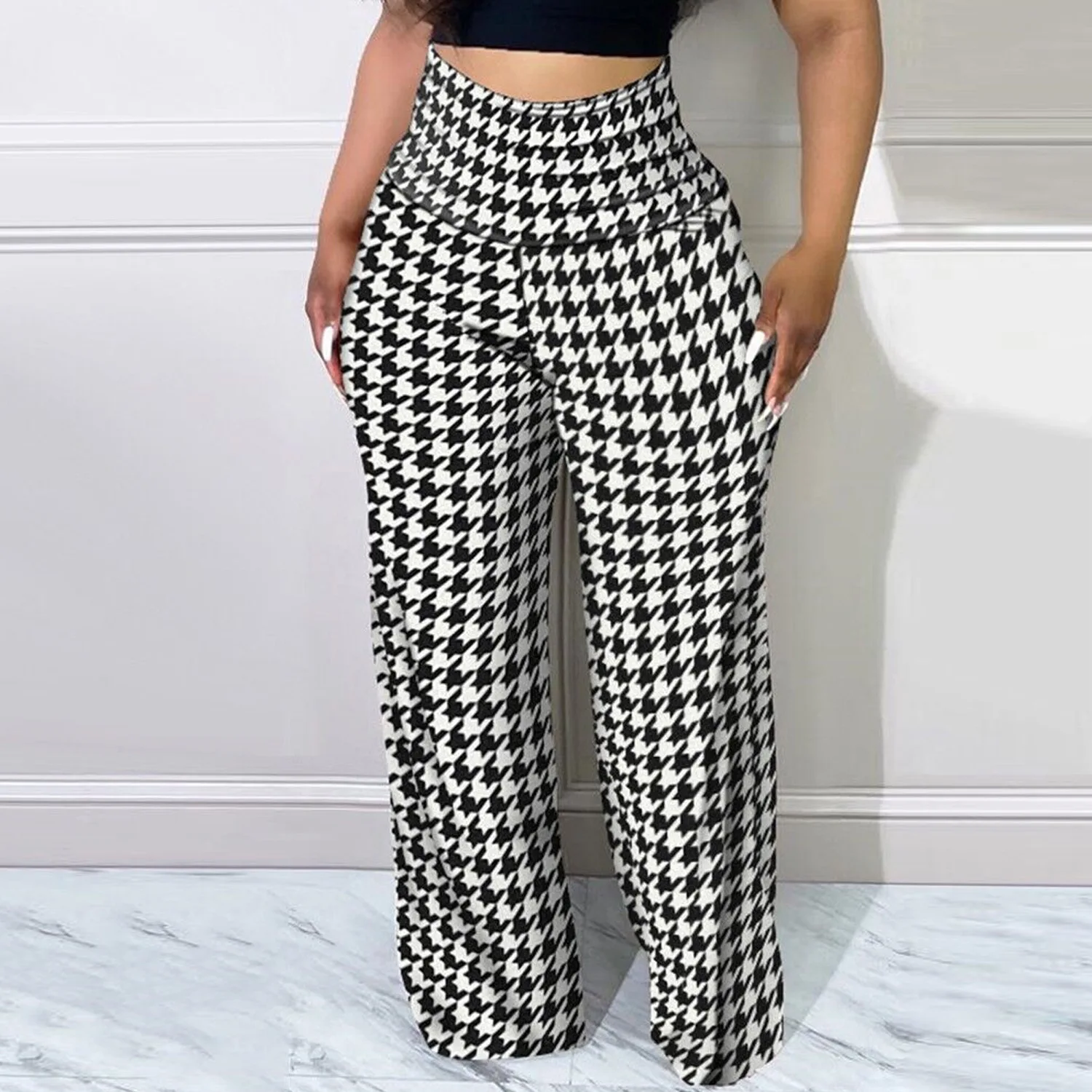 

Street Wear Sexy Women's Trousers Slim Bag Hip Wide Leg Pants Women's Trousers