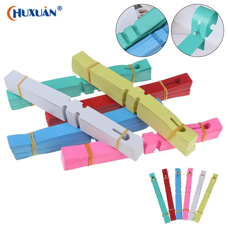 

100pcs/set Reusable Plant Markers Durable Solid Color Tree Ornament Signage Gardening Label Prompt Card Hang Tag