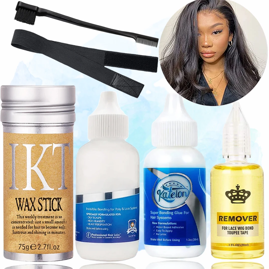 WODEMATEWigGlueAndRemoverSetsForWigsInvisibleBondingGlueForLaceHairpiece