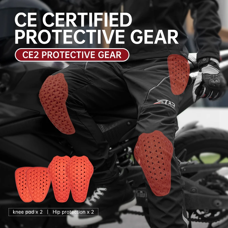 SFK 방풍 방수 겨울 따뜻한 오토바이 바지 CE 보호 장비 액세서리가 포함된 블랙 뉴 남성용 라이딩 바지