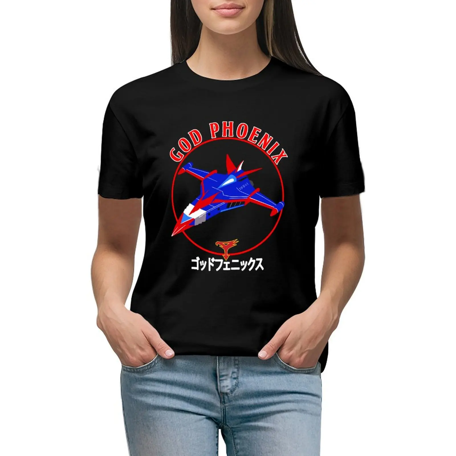 Gatchaman G Force God Phoenix Aircraft T-Shirt Graphics Anime Clothes Clothes For Women