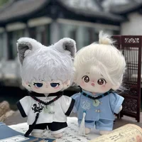 Vêtements de poupée en coton de 20cm, costume de quatre grandes bêtes de Style chinois ancien, tenue de poupée Kawaii sans attribut pour figurines de collection 5