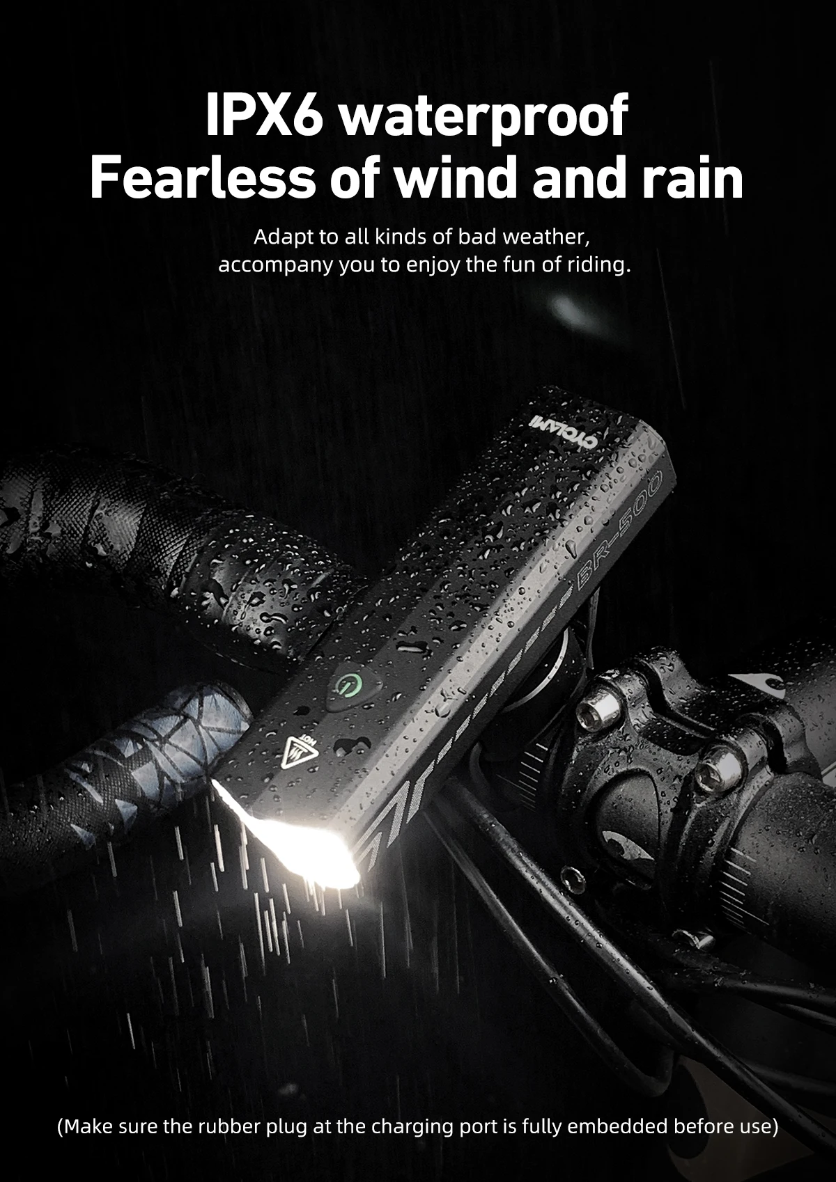 Salpicos de água mostrando a classificação à prova de água