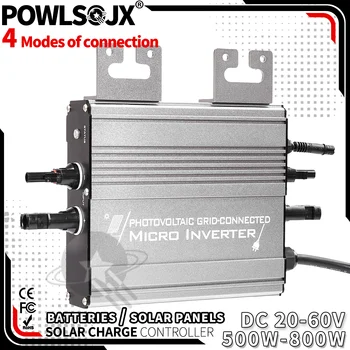 อินเวอร์เตอร์พลังงานแสงอาทิตย์แบบเชื่อมต่อกับระบบไฟฟ้า (Grid-Tied) POWLSOJX 500W/800W - โหมดคู่ (แผงโซลาร์เซลล์/แบตเตอรี่), ไม่มีการส่งพลังงานสู่ระบบ, ติดตั้งง่าย และประสิทธิภาพ MPPT 1
