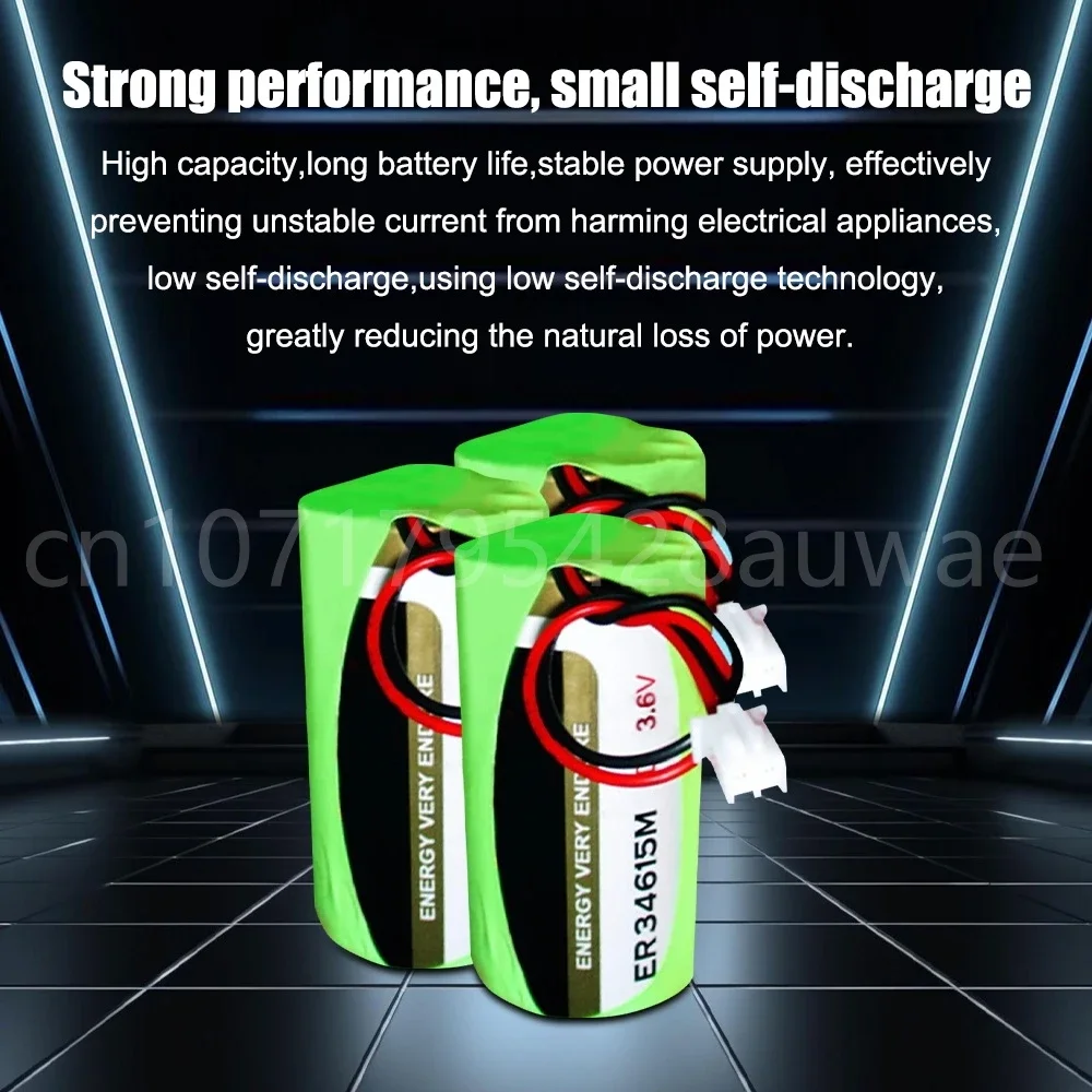 1PCS Original ER34615M 34615 D Size 3.6V 19000mAh Gas Meter 1 Type D Iot Lithium Battery with Plug