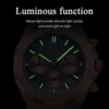 POEDAGAR Classic Men's Watches Trend Fashion Original Quartz Watch for Man Waterproof Fine Steel Chronograph Wristwatch Date 4