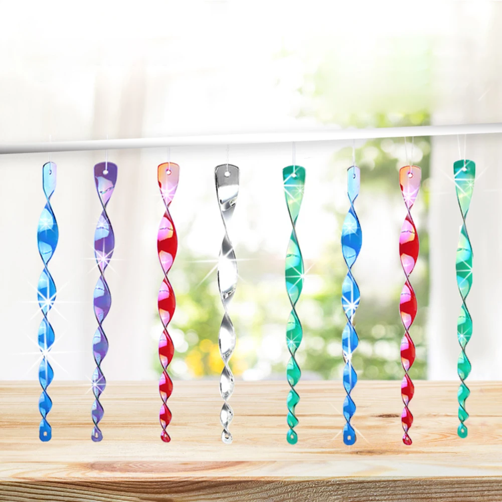 1610pcsBirdRepellerRotatingRodReflectiveWindSpiralDeterrent