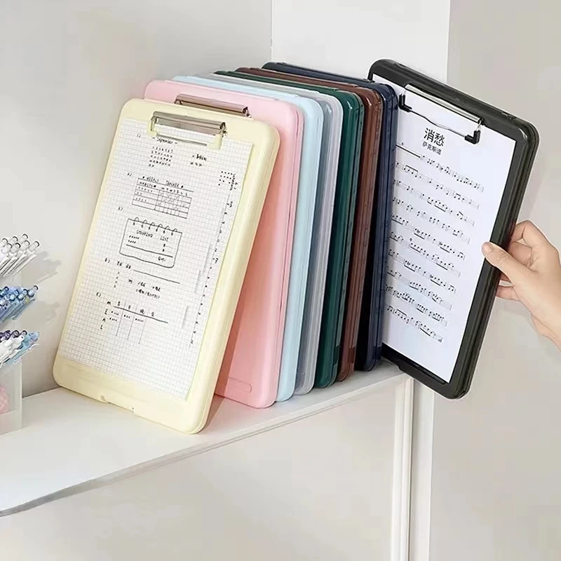 

Candy Color A4 File Folder Clipboard Writing Pad Memo Clip Board Test Paper Storage Box Organizer Stationary School Supplies
